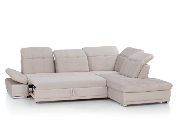 Rohová rozkládací sedací souprava s nastavitelnými opěráky HOLIDAY