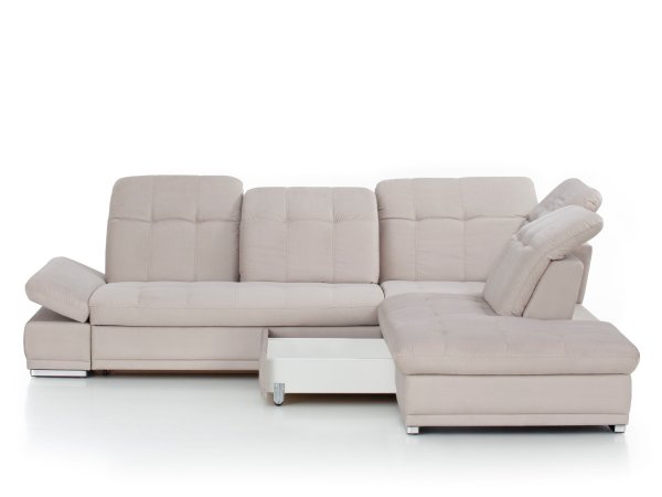 Rohová rozkládací sedací souprava s nastavitelnými opěráky HOLIDAY