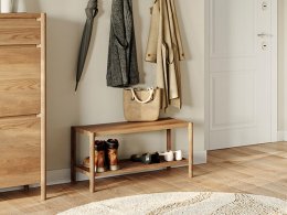 Botník/lavice z dubového masivu do předsíně AMPI (typ KULCA06), dub přírodní