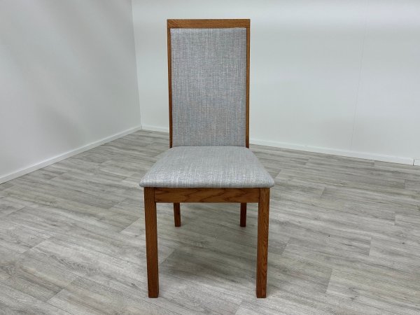 VÝPRODEJ: Dubová jídelní židle ATLANTA šedá/dub jantar