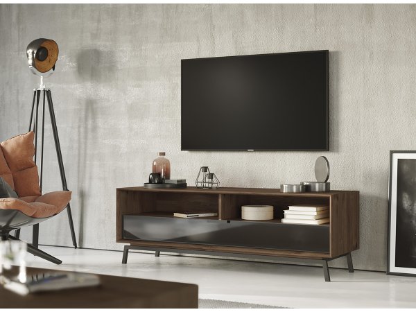 Dubová TV skříňka LOFT (typ PLMOL08ST), tabák