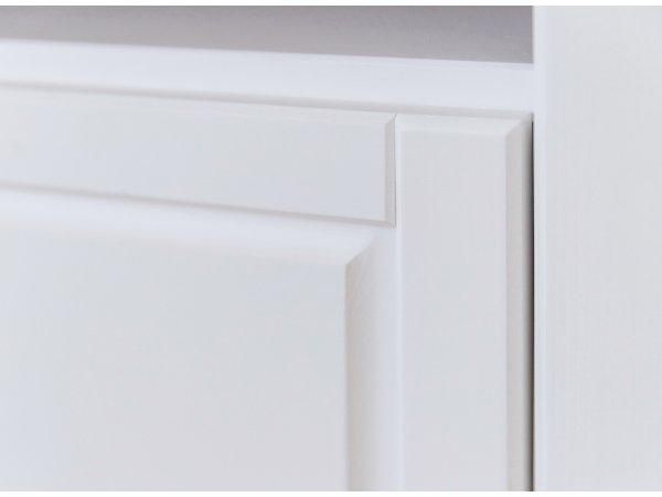 Televizní komoda (typ 09) RONE borovice masiv bílá/tabák