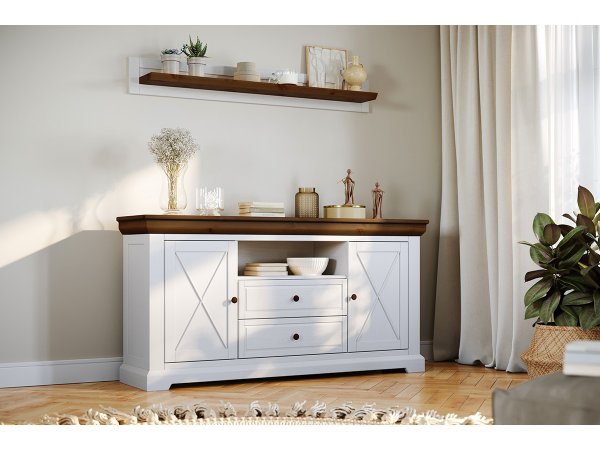 Police (typ 07) RONE borovice masiv bílá/tabák