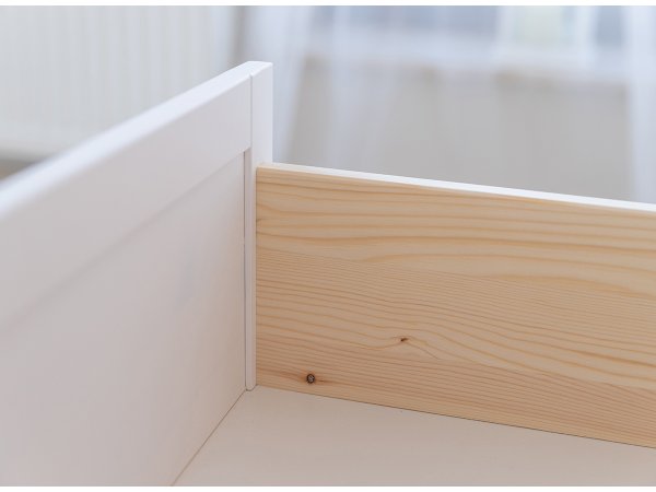 Televizní komoda (typ 09) RONE borovice masiv bílá/tabák