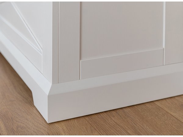 Lavice do předsíně (typ 18) RONE borovice masiv bílá/tabák