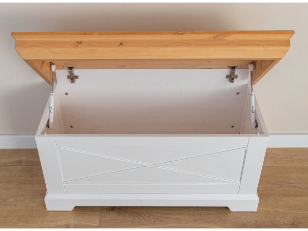 Lavice do předsíně (typ 18) RONE bílá/borovice