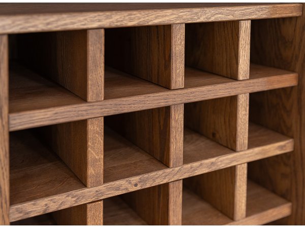 Dubová komoda LOFT s barem, tabák