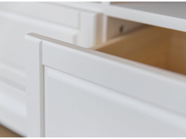 Televizní komoda (typ 09) RONE borovice masiv bílá/tabák