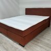 Čalouněná postel BEAST 160x200 včetně topperu, látka Campsbay Cognac