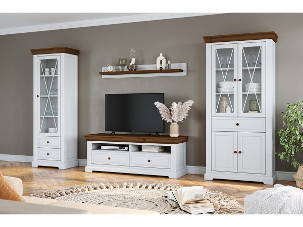 Police (typ 07) RONE borovice masiv bílá/tabák