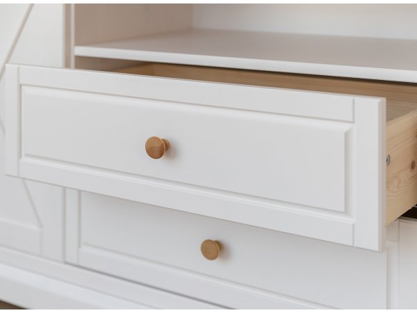 Komoda do obývacího pokoje (typ 06) RONE bílá/borovice
