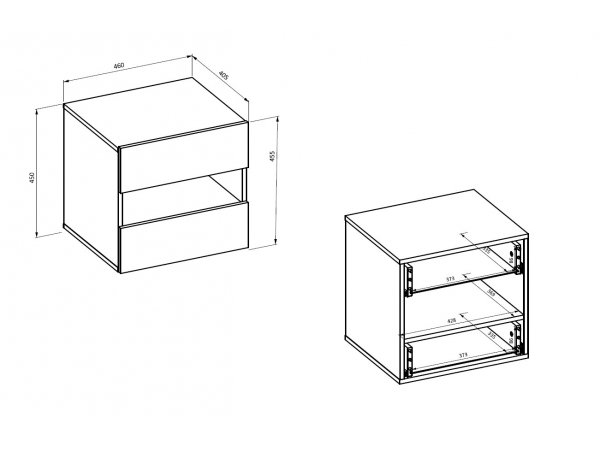 Noční stolek IMPRESSIO dub Mauvella/Congo
