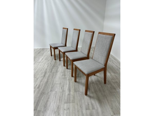 VÝPRODEJ: Dubová jídelní židle ATLANTA šedá/dub jantar