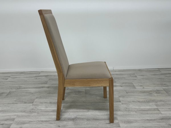 VÝPRODEJ: Dubová jídelní židle OSLO béžová/dub přírodní