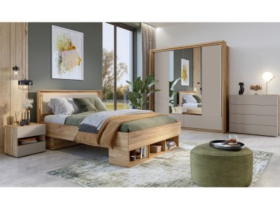 Moderní ložnice IMPRESSIO 2 dub Mauvella/Congo