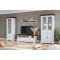 Nábytek do obývacího pokoje RONE borovice masiv bílá/tabák