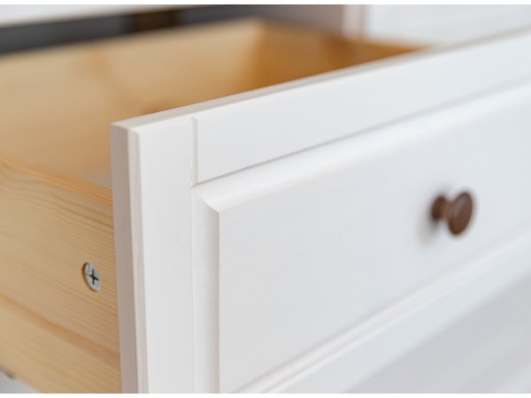 Skříň do předsíně (typ 27) RONE borovice masiv bílá/tabák