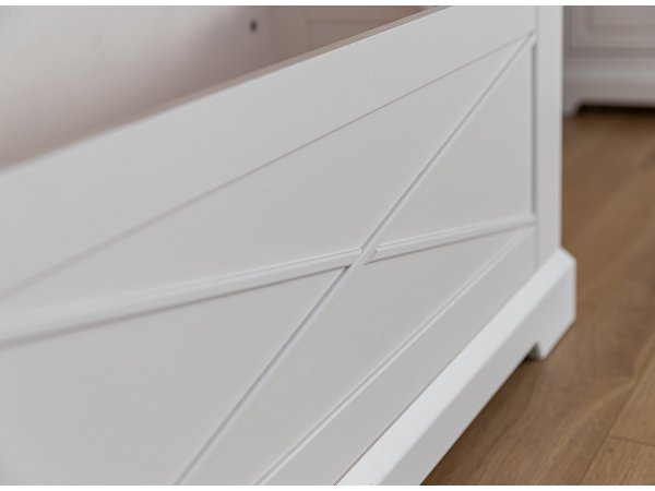 Lavice do předsíně (typ 18) RONE borovice masiv bílá/tabák