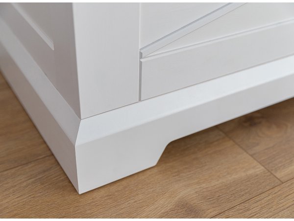 Lavice do předsíně (typ 18) RONE borovice masiv bílá/tabák