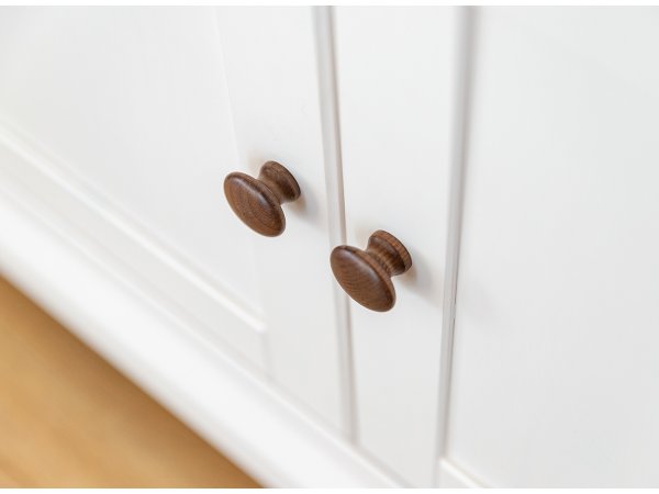 Komoda do obývacího pokoje (typ 42) RONE borovice masiv bílá/tabák