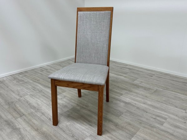 VÝPRODEJ: Dubová jídelní židle ATLANTA šedá/dub jantar