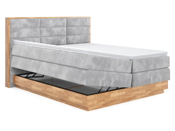 Postel boxspring s úložným prostorem INCANA II-dub masiv