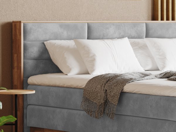 Postel boxspring s úložným prostorem INCANA II-dub masiv