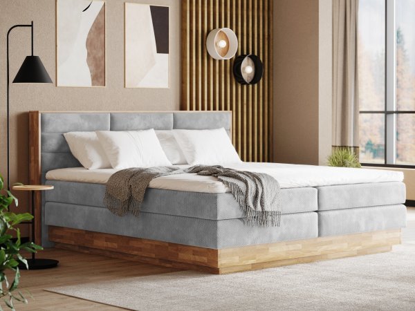 Postel boxspring s úložným prostorem INCANA II-dub masiv