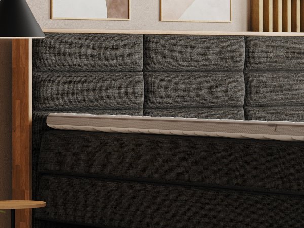 Postel boxspring s úložným prostorem INCANA II-dub masiv