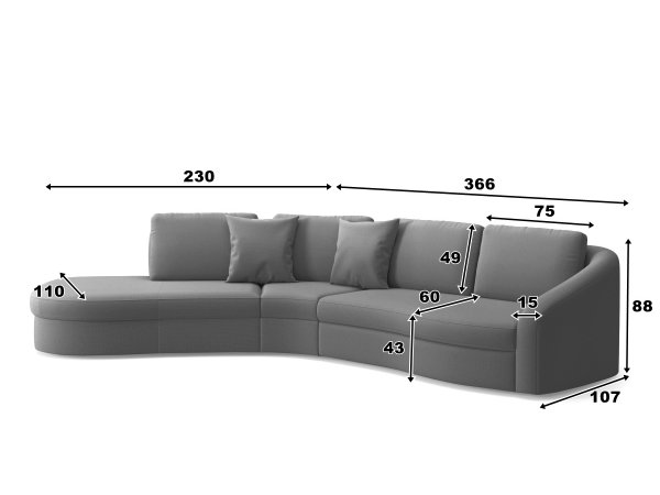 Moderní rohová sedací souprava JAZZ 3