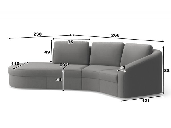 Moderní rohová sedací souprava JAZZ