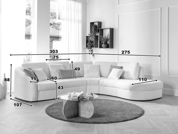 Moderní rohová sedací souprava JAZZ 2