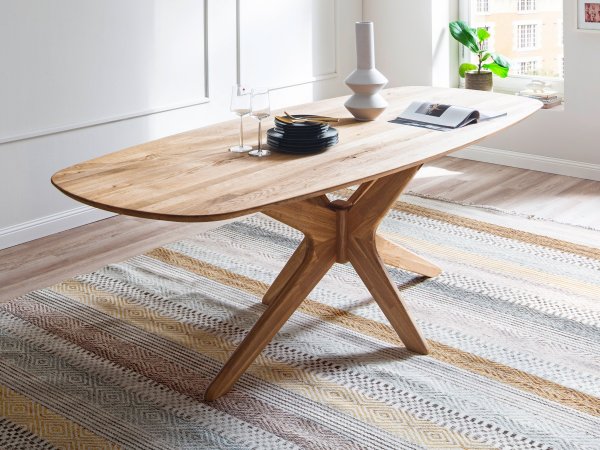 Jídelní stůl z masivu JEFFERSON dub divoký olejovaný