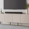 Televizní komoda JUKON (typ 25) cashmere/černé kovové nohy