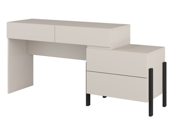 Pracovní stůl (typ 03) JUKON cashmere/černé kovové nohy