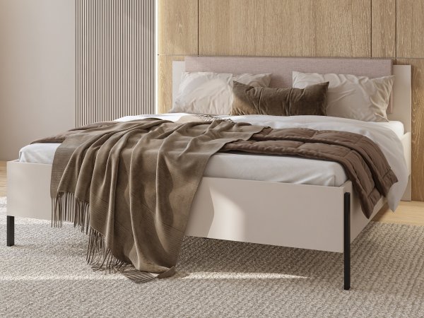 Sestava nábytku do ložnice JUKON 3 cashmere/černé kovové nohy