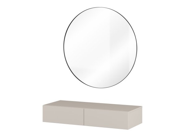 Sestava nábytku do ložnice JUKON 3 cashmere/černé kovové nohy