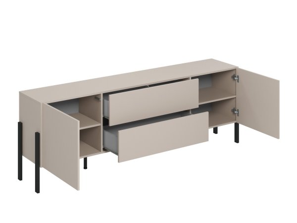 Sestava nábytku do obývacího pokoje JUKON 2 cashmere/černé kovové nohy