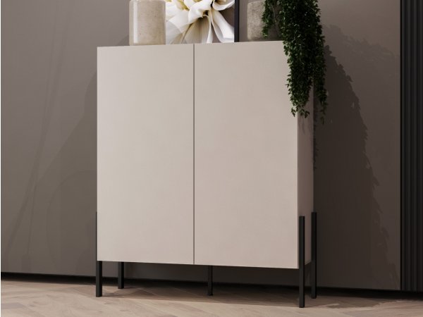 Sestava nábytku do obývacího pokoje JUKON 3 cashmere/černé kovové nohy