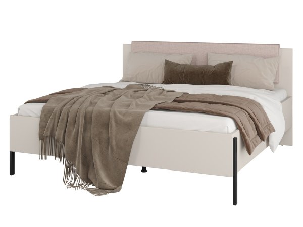 Sestava nábytku do ložnice JUKON 3 cashmere/černé kovové nohy