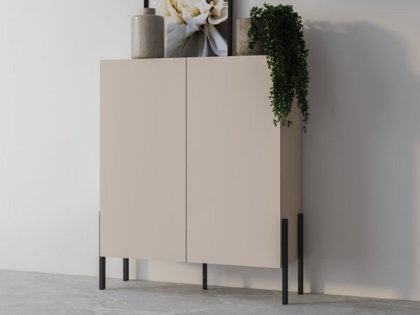 Sestava nábytku do obývacího pokoje JUKON 3 cashmere/černé kovové nohy