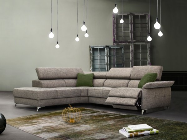 Rohová sedací souprava JUSTIN s elektrickou funkcí relax