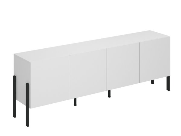 Sestava nábytku do obývacího pokoje JUKON 2 bílá supermatt/černé kovové nohy