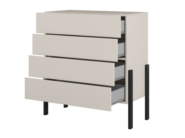 Komoda(typ 27) JUKON cashmere/černé kovové nohy