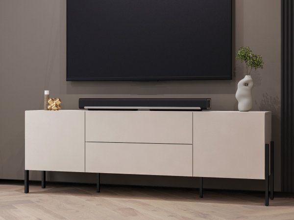 Sestava nábytku do obývacího pokoje JUKON 4 cashmere/černé kovové nohy