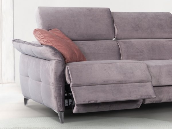 Malá rohová sedací souprava JUSTIN s elektrickou funkcí relax