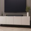 Televizní komoda JUKON (typ 25) cashmere/černé kovové nohy