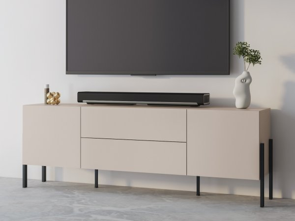 Sestava nábytku do obývacího pokoje JUKON 2 cashmere/černé kovové nohy