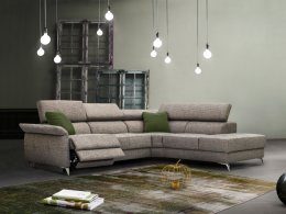 Rohová sedací souprava JUSTIN s elektrickou funkcí relax