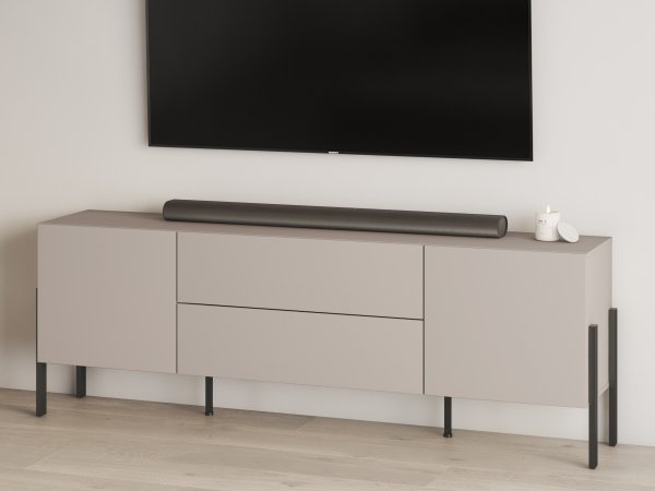 Sestava nábytku do obývacího pokoje JUKON 4 cashmere/černé kovové nohy